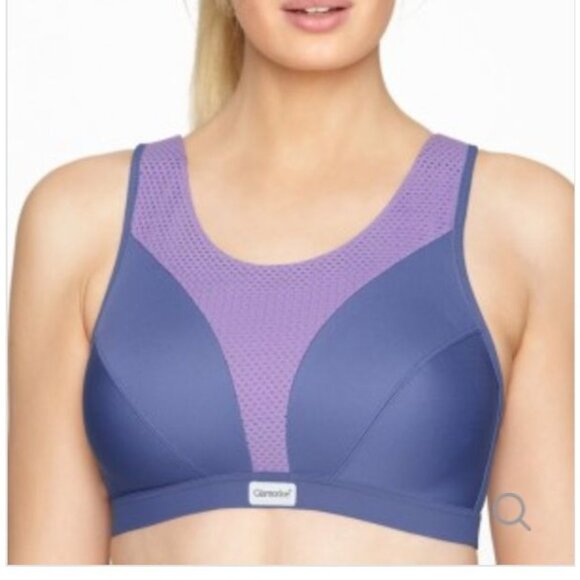 Glamorise Purple Full Coverage Medium Support Low Impact Cami Sport Bra 40G - Picture 1 of 5